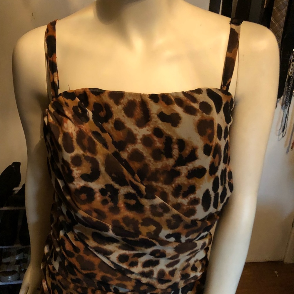 Express min leopard chiffon dress. Size 6
